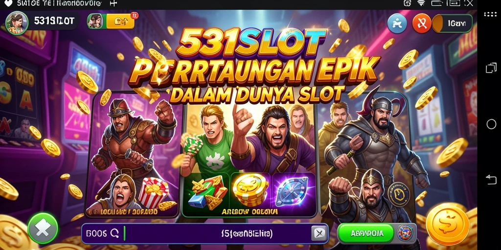 Tangkapan layar gameplay 531SLOT menunjukkan pertarungan yang intens dan seru.