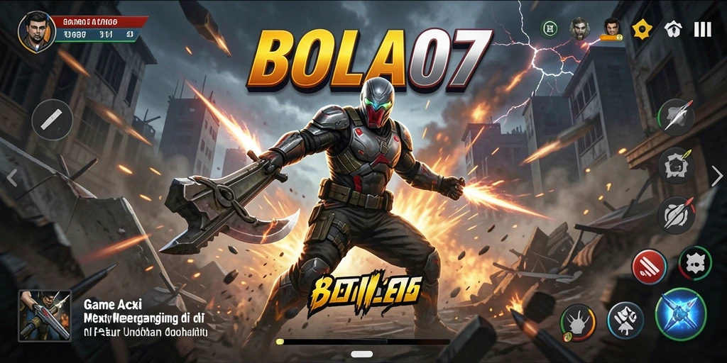 Tampilan gameplay BOLA07 yang penuh aksi dan menggembirakan.