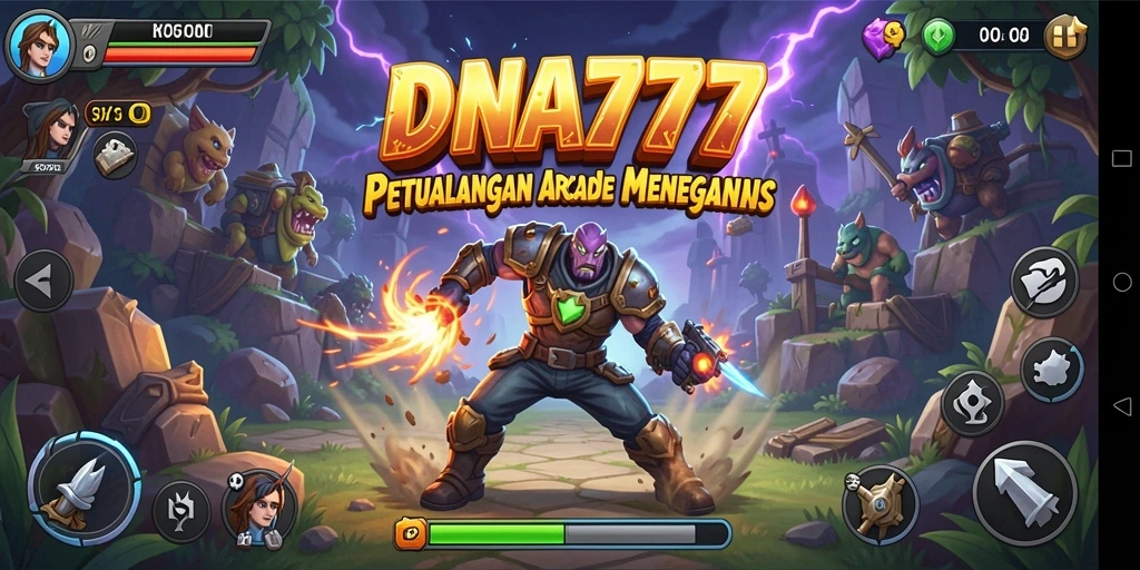 Screenshot gameplay DNA777 yang menampilkan aksi seru di dunia Arcade.