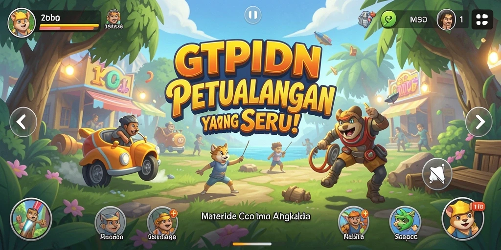 Screenshot GTPIDN menampilkan aksi seru dalam gameplay Arcade.
