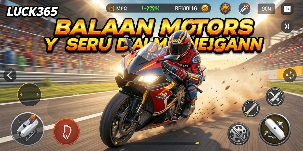 Tangkapan layar LUCK365 yang menunjukkan aksi balapan motor yang mendebarkan.