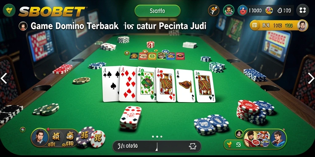 Tampilan menarik dari permainan Domino SBOBET saat dimainkan.