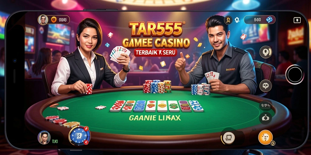 Tampilan gameplay Live Casino yang mendebarkan di TAR555.