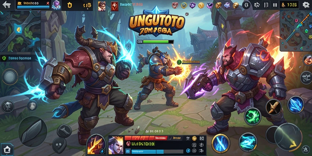 Gameplay seru di UNGUTOTO dengan karakter beragam dan pertarungan strategis.