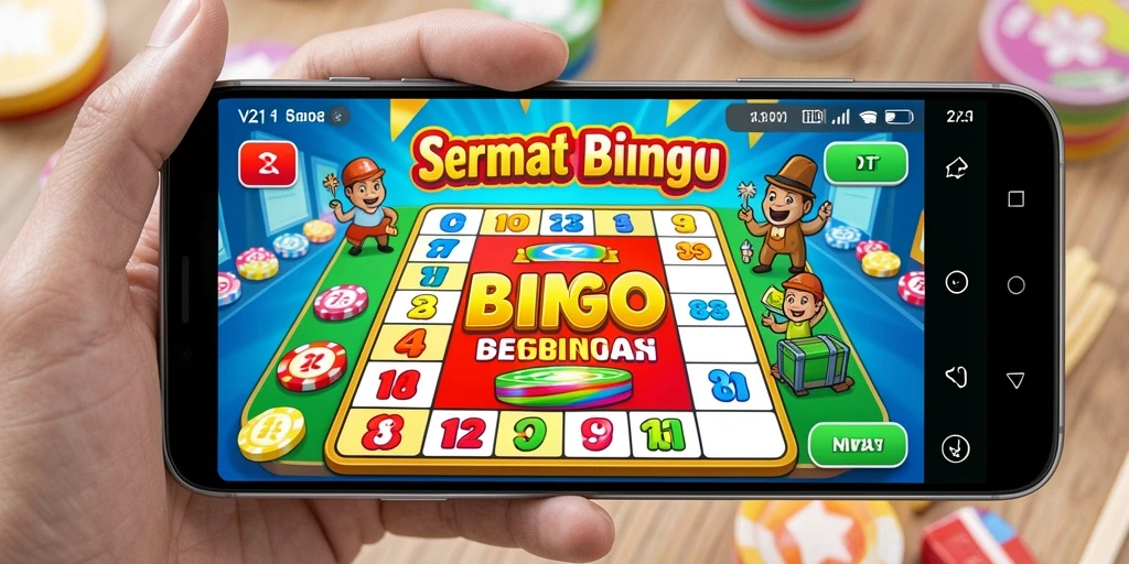 Screenshot permainan Bingo V21 dengan tampilan grafis yang menarik.