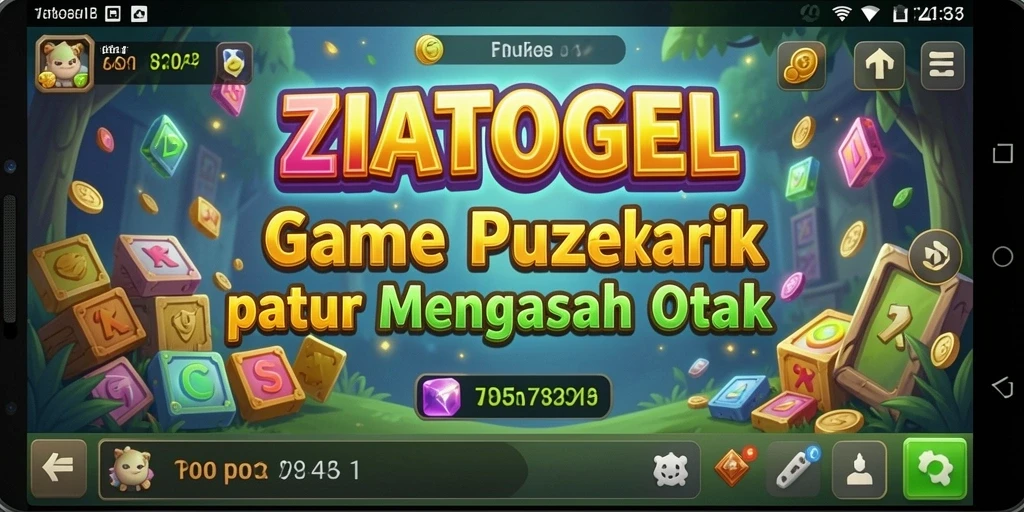 Tampilan gameplay ZIATOGEL yang menarik dan menantang untuk dipecahkan.