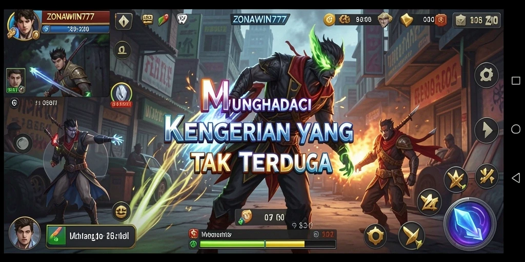 Screenshot ZONAWIN777 menampilkan gameplay menegangkan dengan suasana horror.